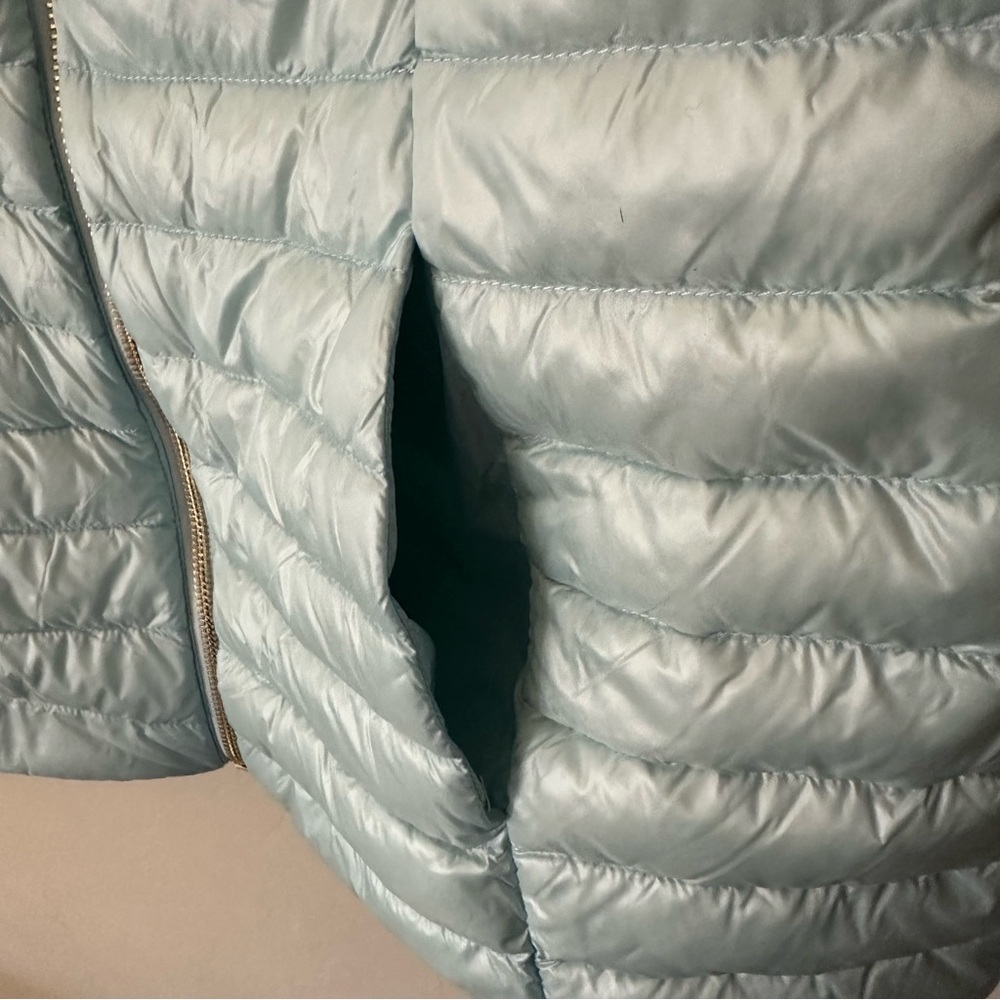 Kate Spade Packable Down Jacket Frosty Sky Blue - Picture 4 of 14
